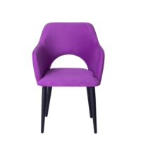 Product photo Aqua chair, velour Velutto Lux 41, metal legs RAL 9005 from the ChiedoCover company.