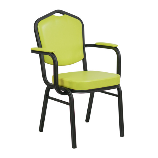 Hit 25 mm, with armrests, black moire, lime eco-leather - photo 1