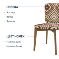 Product photo Safir chair, Bessarabia tapestry, light walnut from the ChiedoCover company.