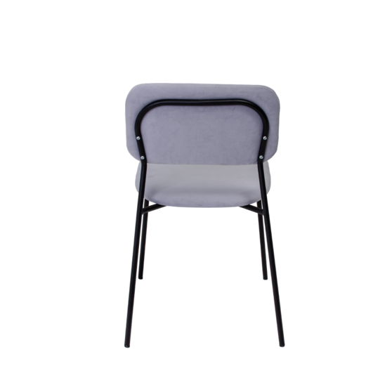 Kvik chair, velour Velutto 49 grey, metal legs - photo 4