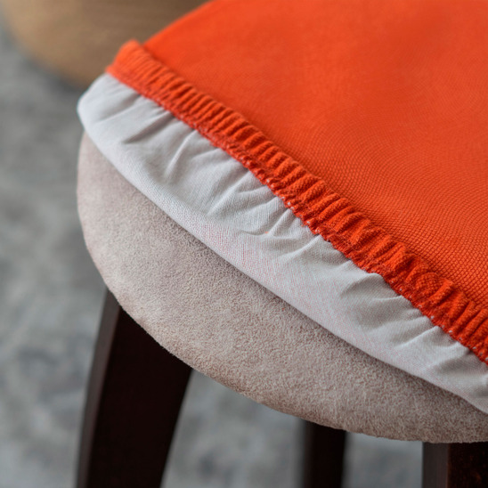 Stool cover, without foam rubber, orange - photo 2