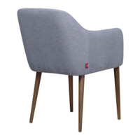 Product photo Tulip chair without stitching, grey, brown legs from the ChiedoCover company.