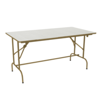 Product photo Leader 1 table with footrest 900x600, white, champagne  from the manufacturer ChiedoCover, product picture, real product photo