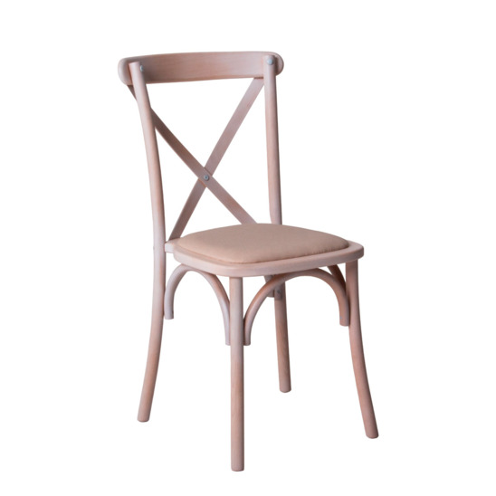 Crossback chair, bleached oak, with cushion - photo 1