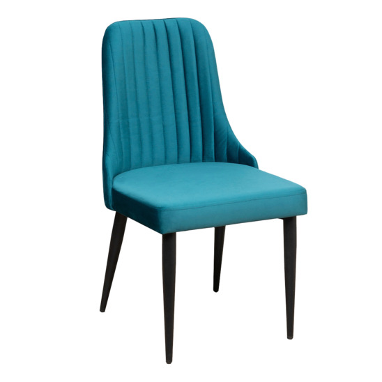 Kongsberg chair, turquoise, metal legs - photo 1