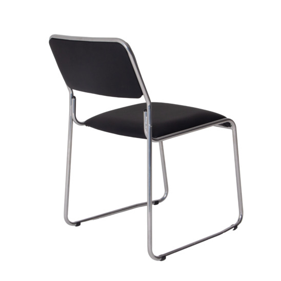 Heir chair, FIJI Black leatherette, chrome frame - photo 3