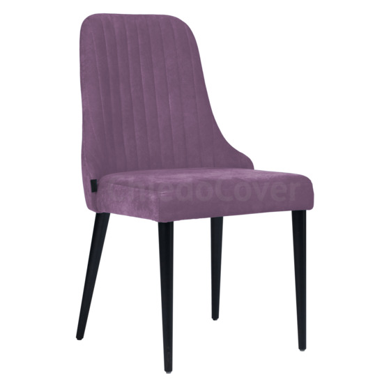 Kongsberg chair, lilac velour, black legs - photo 1