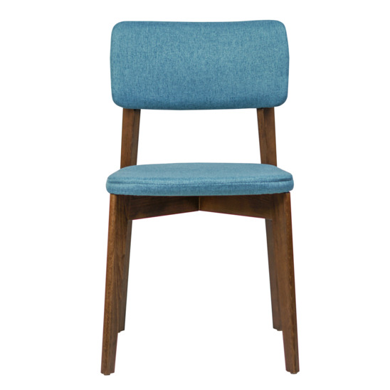 Topas chair, Montreal 57 turquoise matting, antique walnut - photo 2