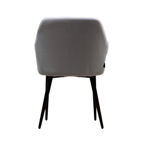 Terra chair, black legs, grey velour - photo 4