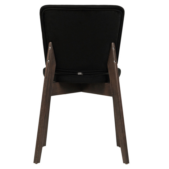 Safir chair, velour Velutto-34 black, stain wenge - photo 4