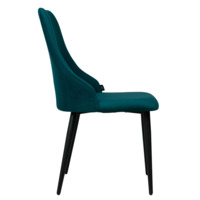 Product photo Aer chair, black legs, blue velour from the ChiedoCover company.