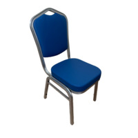 Product photo Chair Hit 25mm - silver, blue leatherette from the ChiedoCover company.