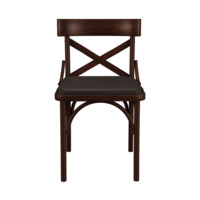 Product photo Country stain wenge chair, SPACE BROWN leatherette seat from the ChiedoCover company.