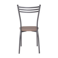 Product photo Astra chair, chrome frame, beige leatherette from the ChiedoCover company.