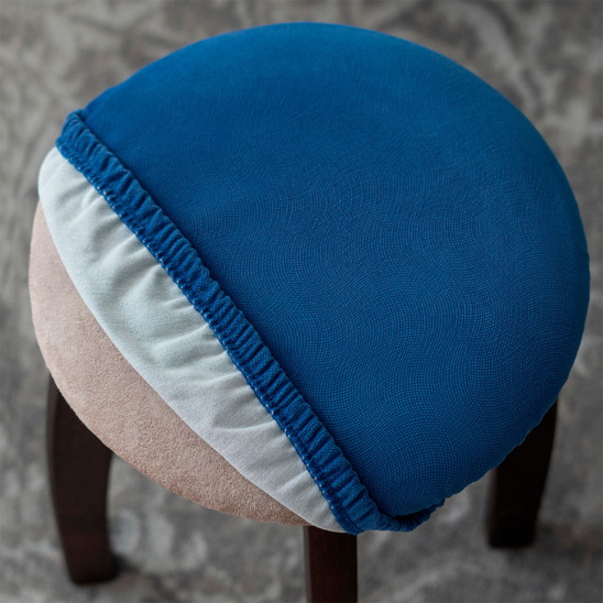 Stool cover, without foam, blue - photo 3