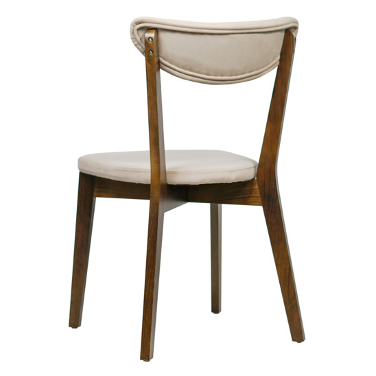 Ruby chair, velour Velutto-04 (light beige), antique walnut - photo 5