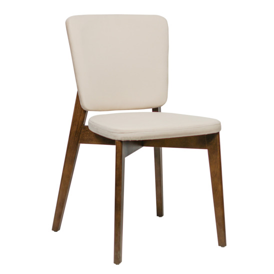 Safir chair, velour Velutto-04 light beige, antique walnut - photo 1