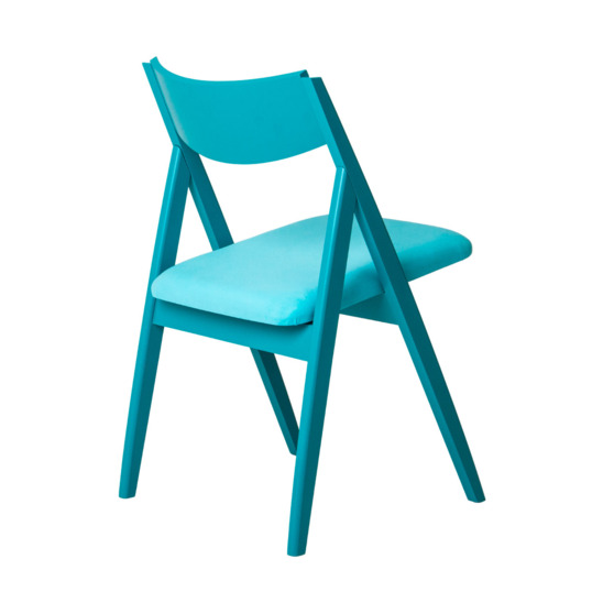 Folding chair Clack, velour Velluto 44, legs beech - photo 3