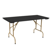 Product photo Leader 1 table, 1200x800, outdoor slats, black, champagne from the manufacturer ChiedoCover, product picture, real product photo