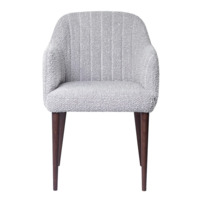 Product photo Tulip chair, grey boucle, black legs from the ChiedoCover company.