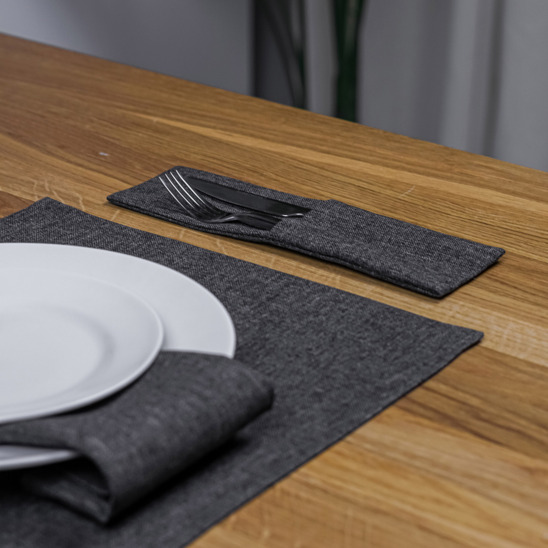 Set of grey couvert+napkin - photo 2