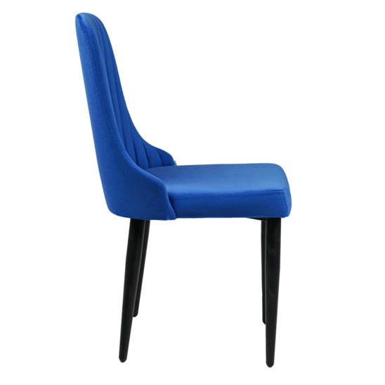 Kongsberg chair, velour blue velutto 45, metal legs - photo 4