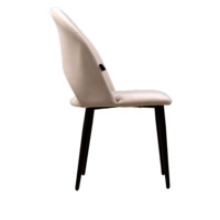 Product photo Ignis chair, black legs, beige velour from the ChiedoCover company.