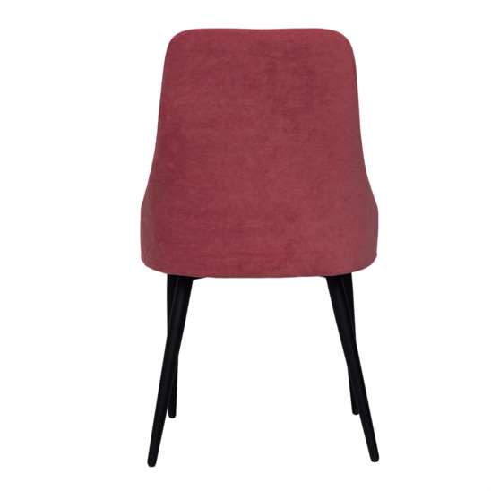 Aer chair, red velour, metal legs - photo 5