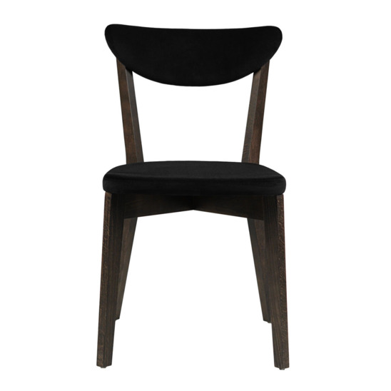 Ruby chair, velour Velutto-34 black, stain wenge - photo 2