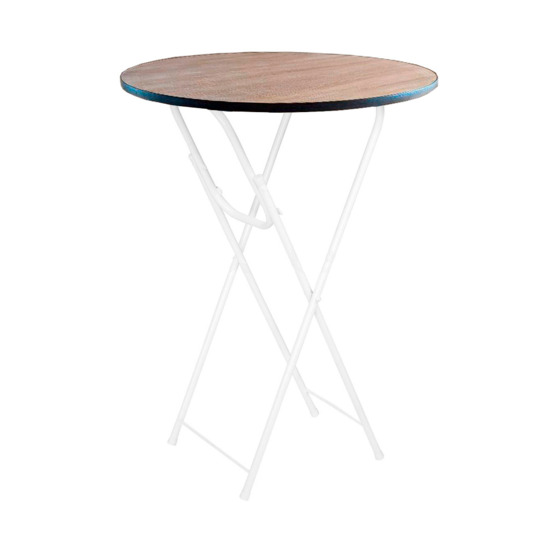 Table Leader 9, D 80cm, Sonoma oak, white - photo 1