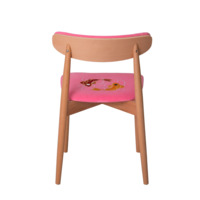 Product photo Rockwell chair fish embroidery, velour TEDDY 833, beech legs from the ChiedoCover company.