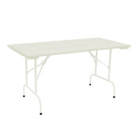 Product photo Leader 1 table, 1200x800, outdoor made of slats, white from the manufacturer ChiedoCover, product picture, real product photo