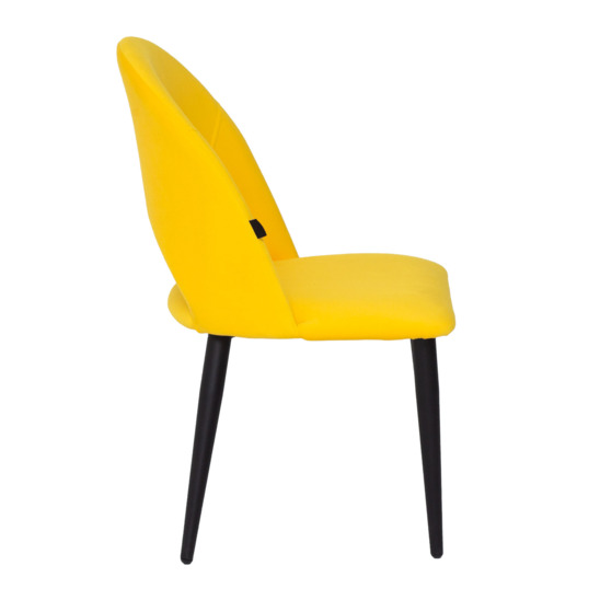 Ignis chair, black legs, yellow velour - photo 3