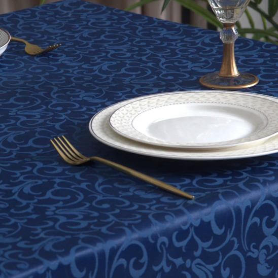 Rectangular tablecloth 3000*2300, floor-length, richard, blue curl - photo 3