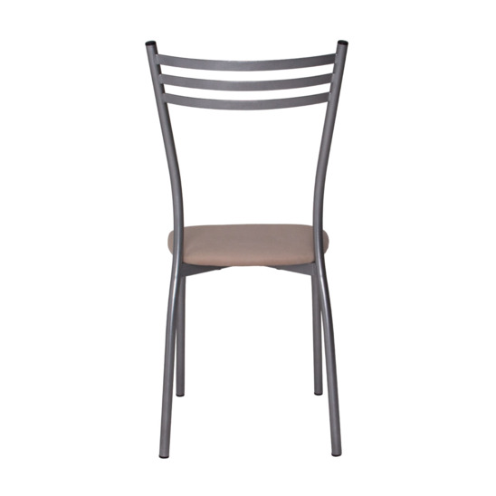 Astra chair, chrome frame, beige leatherette - photo 4