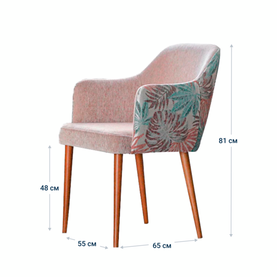 Rosa chair, Modena 4048, Modena Plain 4048, legs-light walnut - photo 4