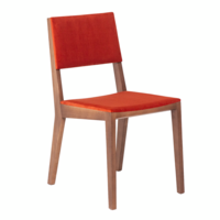 Product photo Laki chair, red velour from the manufacturer ChiedoCover, product picture, real product photo