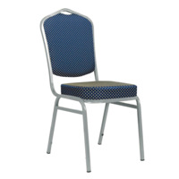 Product photo Chair Hit 20, jacquard crown blue, frame silver from the manufacturer ChiedoCover, product picture, real product photo