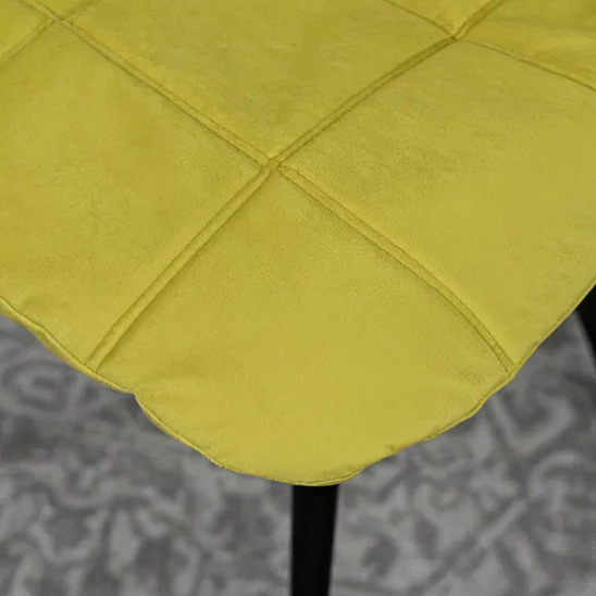 Chair cover with CHILLY backrest, large stitching, yellow - photo 6