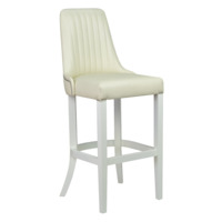 Product photo Harry's bar stool, white, with vertical stitching from the manufacturer ChiedoCover, product picture, real product photo