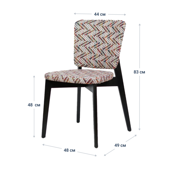 Safir chair, chenille ARYA indigo, wenge legs - photo 6