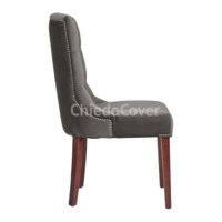 Product photo Sharry half-seat, RAIN water green chenille, beech legs, wenge stain from the ChiedoCover company.