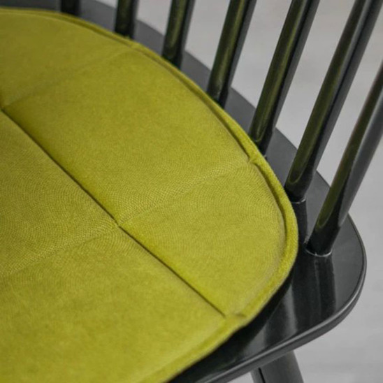 Chair cushion, biscuit, green velour - photo 7