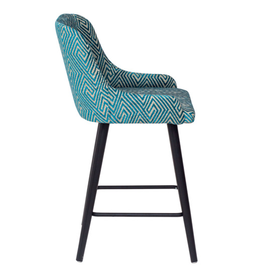 Mint semi-amber chair, chenille blue, beech legs - photo 2