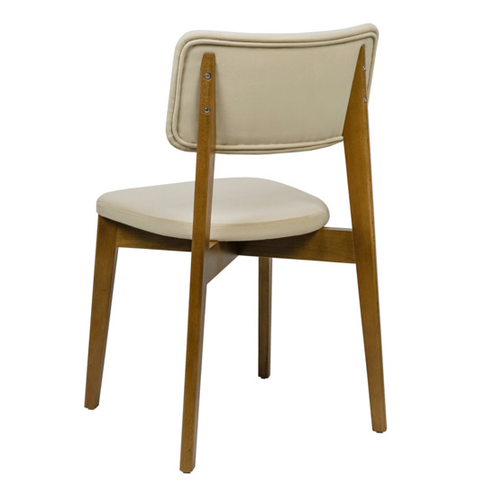 Topas chair, velour Velutto-04 light beige, light walnut - photo 4