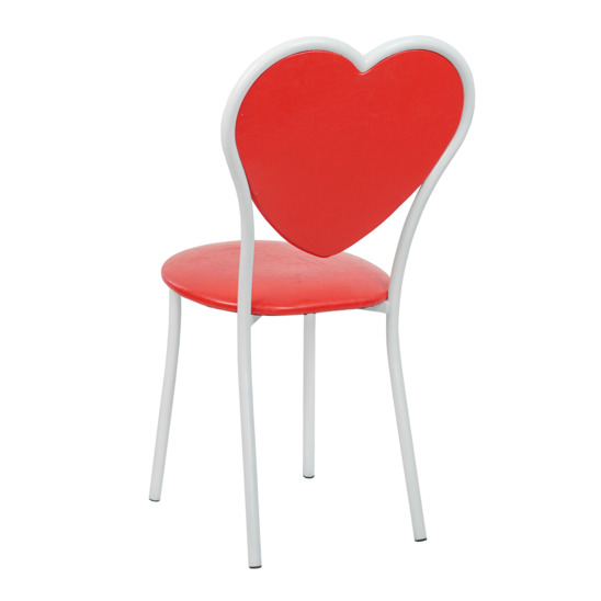 Heart chair, eco-leather Astor 670 red - photo 4