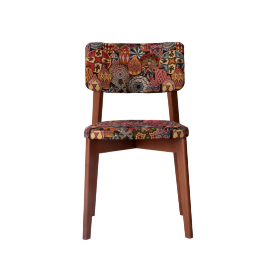 Topas chair, Mozambique tapestry, beech legs, light walnut stain - photo 5