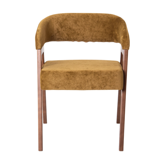 Ricco chair, Nebby 021 velour, beech legs, antique walnut stain - photo 2