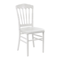 Product photo The Napoleon chair is white, wooden - with a white cushion from the manufacturer ChiedoCover, product picture, real product photo