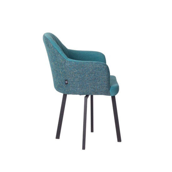 Tulip chair on a swivel base, back matting Melange 677,insidepart of the velour Simple 22 - photo 5